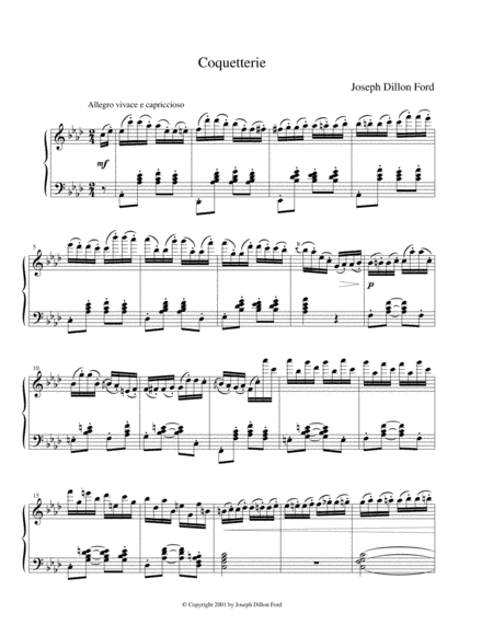 Coquetterie for piano solo