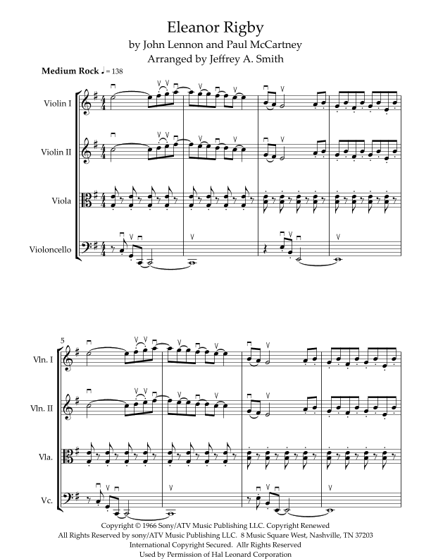 Eleanor Rigby (arr. Jeffrey A. Smith)