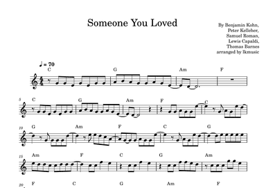 Someone You Loved (arr. Lkmusic)