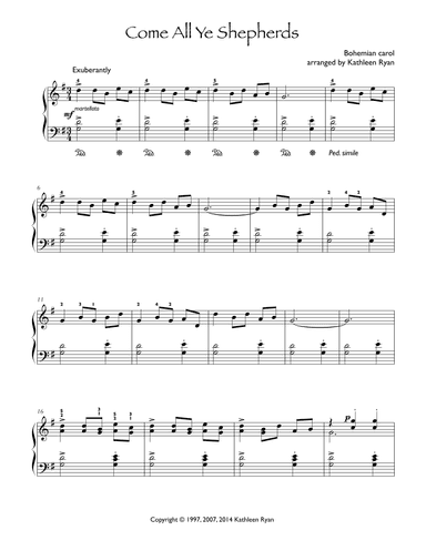 Come All Ye Shepherds (arr. Kathleen Ryan)