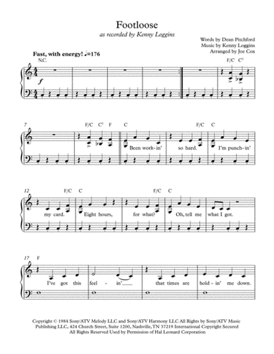 Footloose (arr. Joe Cox)
