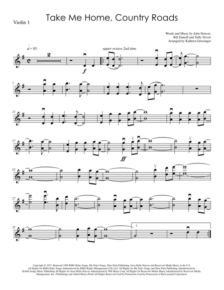 Take Me Home, Country Roads (arr. Kathryn Griesinger)
