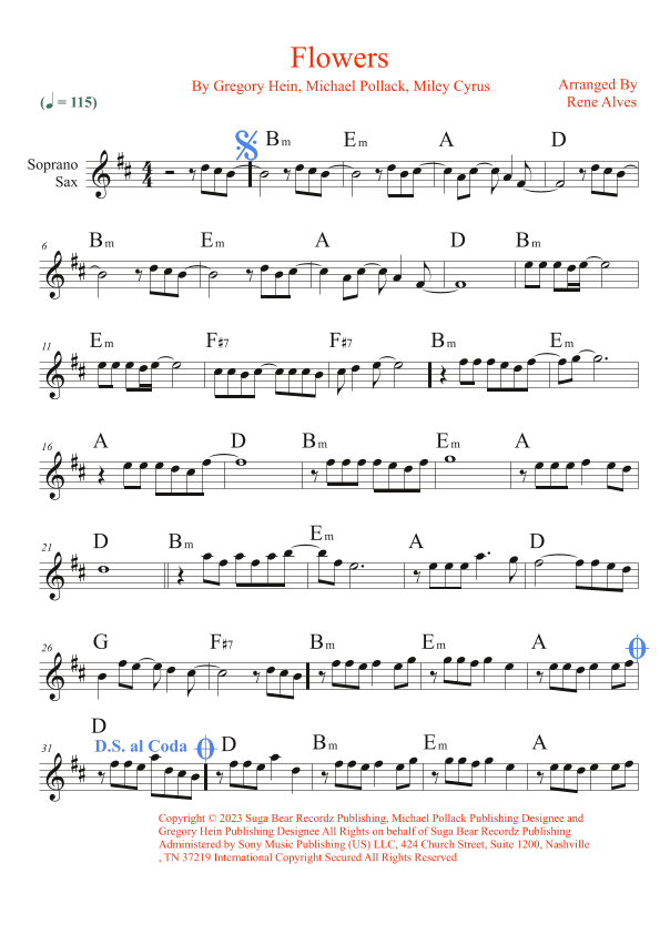 Flowers (arr. Rene Alves)