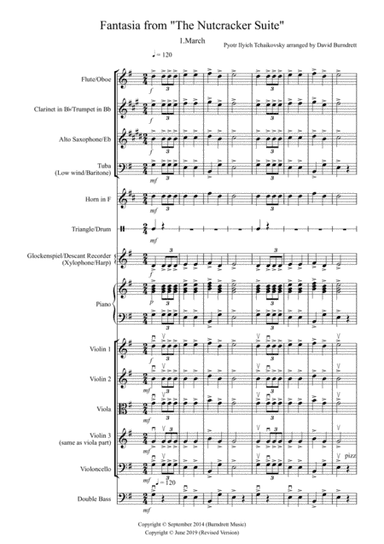 March (Fantasia from Nutcracker) for Flexible School Ensemble/Orchestra (arr. David Burndrett)