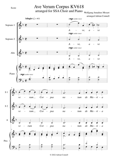 Ave Verum Corpus (arr. Adrian Connell)