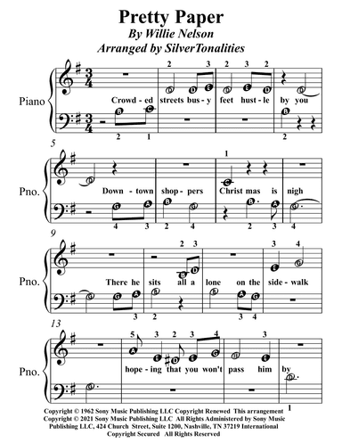 Pretty Paper (arr. SilverTonalities)