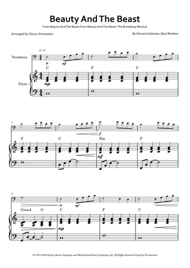 Beauty And The Beast (arr. Glauco Fernandes)