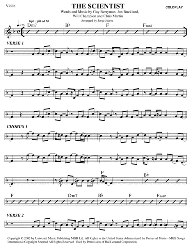 The Scientist (arr. Jorge Juárez)
