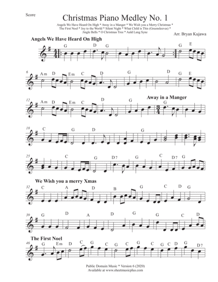 Christmas Piano Medley No 1 (arr. Bryan Kujawa)