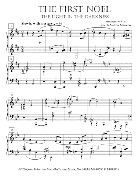 The First Noel - Light in the Darkness (arr. Joseph Andrew Marcello)