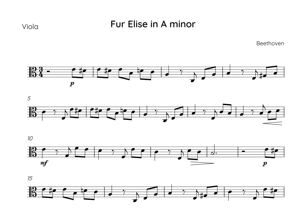 Fur Elise (arr. Sales)