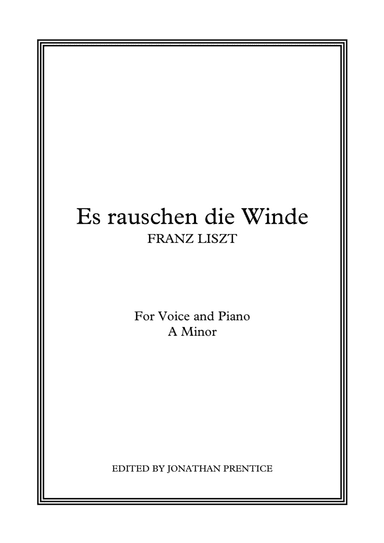 Es rauschen die Winde (A Minor) (arr. Jonathan Prentice)