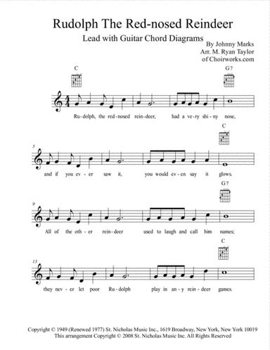 Rudolph The Red-nosed Reindeer (arr. M. Ryan Taylor)