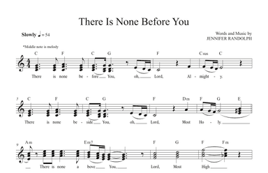 There Is None Before You