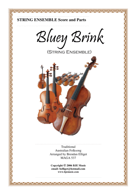 Bluey Brink - String Ensemble Score and Parts PDF (arr. Brendan Elliget MAGA 537)