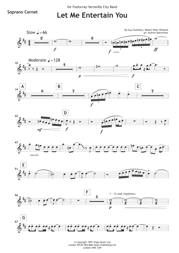 Let Me Entertain You (arr. Andrew Batterham)