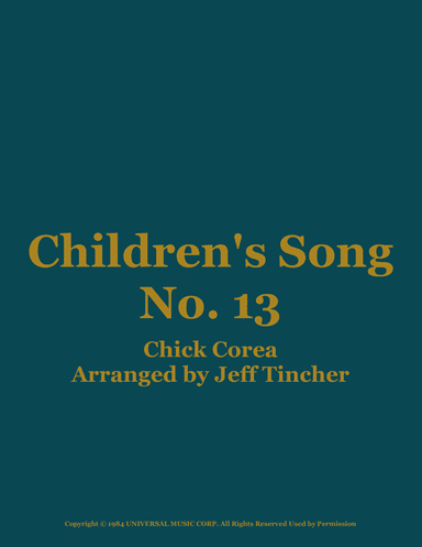 Children's Song No. 13 (arr. Jeff Tincher)