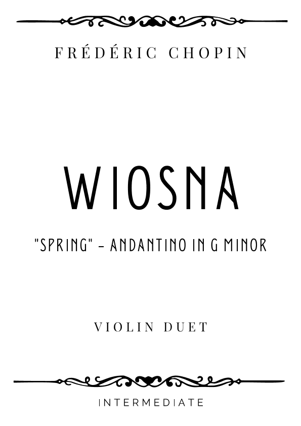 Chopin - Andantino from Wiosna (Spring) in G Minor - Intermediate (arr. Piacere Music Sheets)