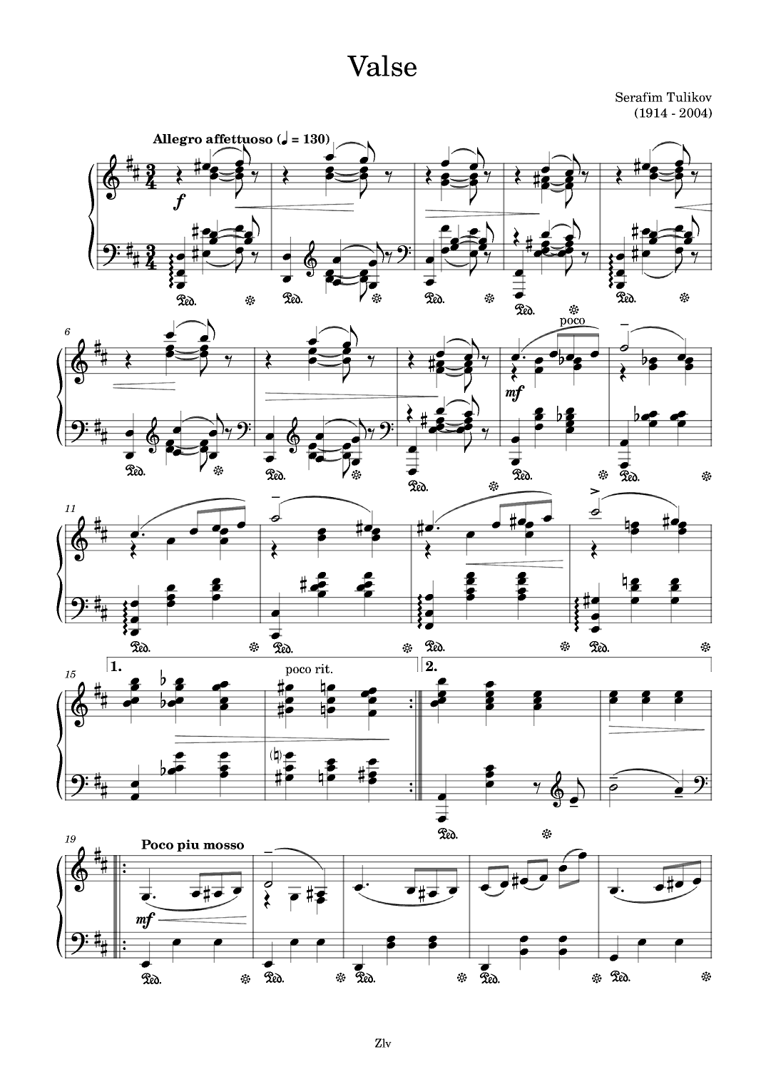 Valse (arr. Zellev)