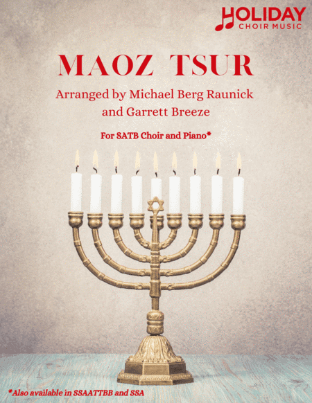 Maoz Tsur (SATB) (arr. Michael Berg Raunick, Garrett Breeze)