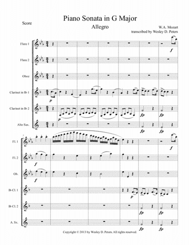 Sonatina in G (Allegro) (arr. Wesley D. Peters)