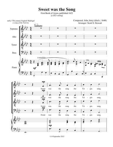Sweet was the Song (a song of the Nativity) (arr. Scott S. Stewart)