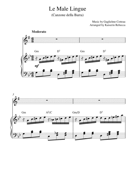 Le Male Lingue (Canzone della Barra/ Song of Barra) (arr. Kaiserin Rebecca)