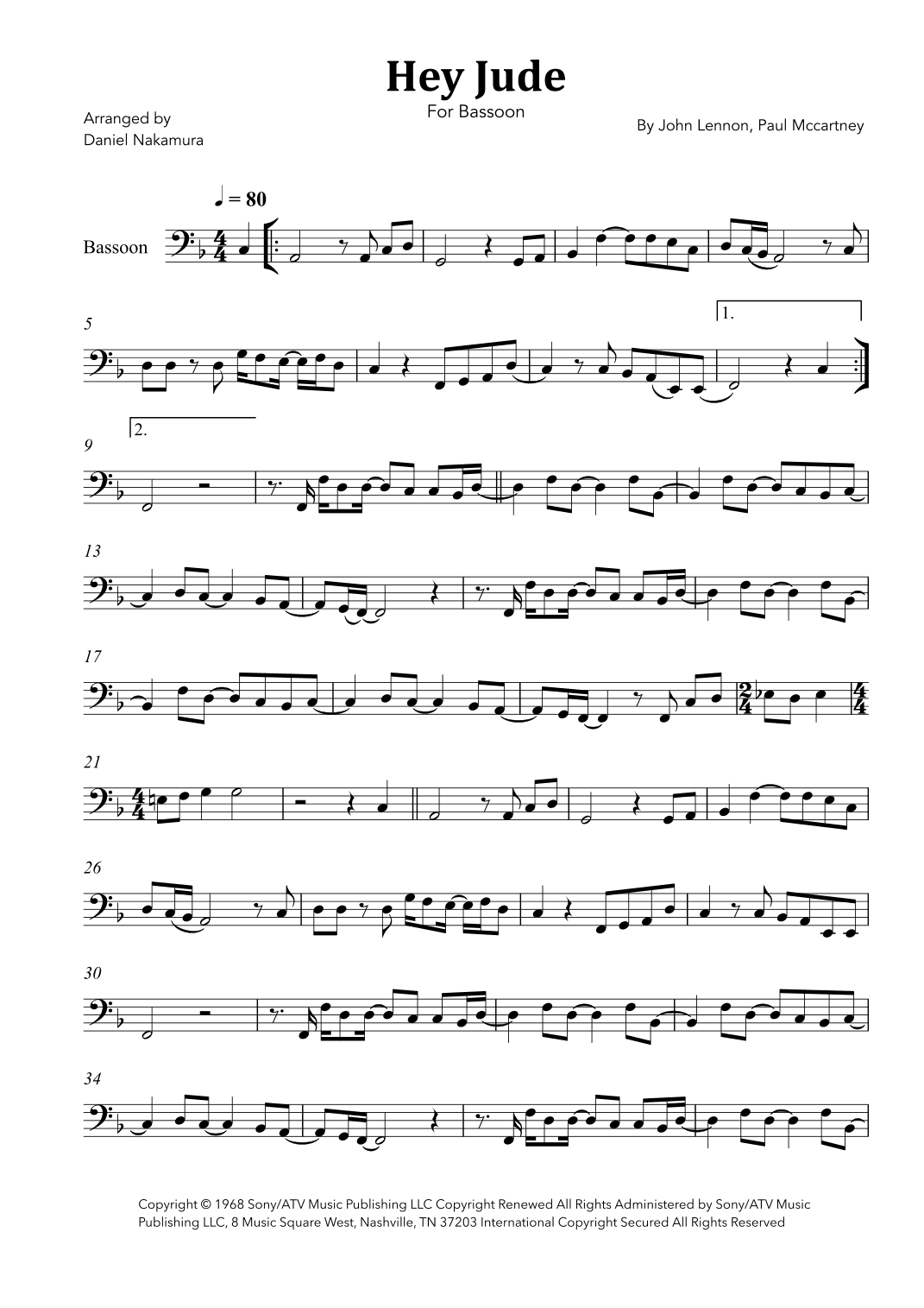Hey Jude (arr. Daniel Nakamura)