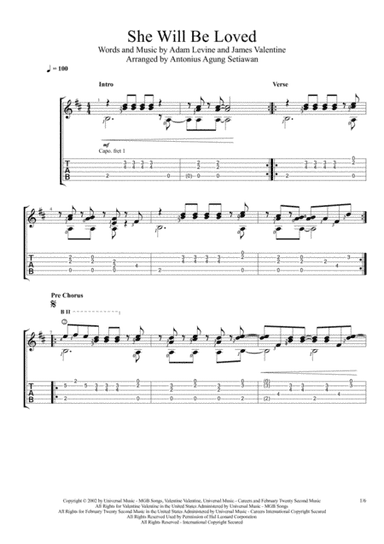 She Will Be Loved (arr. Antonius Agung Setiawan)
