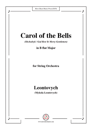 Leontovych-Carol of the Bells(Shchedryk),for String Orchestra (arr. MSM)