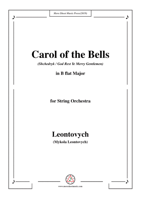Leontovych-Carol of the Bells(Shchedryk),for String Orchestra (arr. MSM)