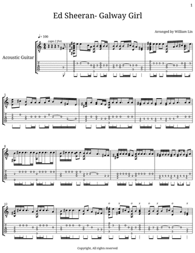 Galway Girl (arr. William Lin)