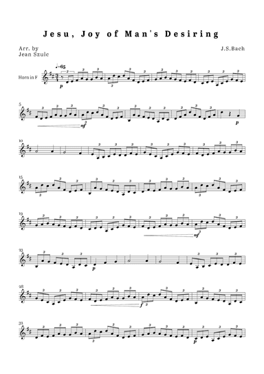 Jesu, Joy of Man's Desiring (arr. Jean Szulc)
