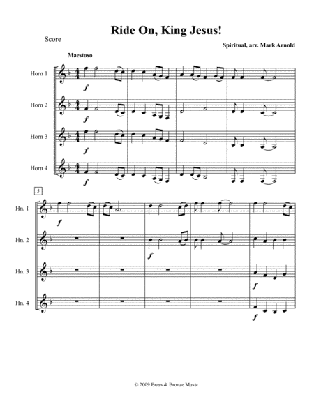 Ride On, King Jesus! (arr. Mark Arnold)
