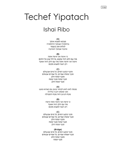 Techef Yipatech (arr. N.A.)