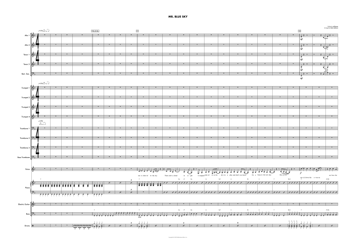 Mr. Blue Sky (arr. Sam Johnson)