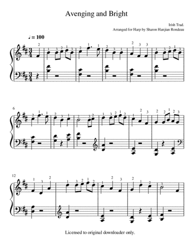 Avenging and Bright (arr. Sharon Hanjian Rondeau)