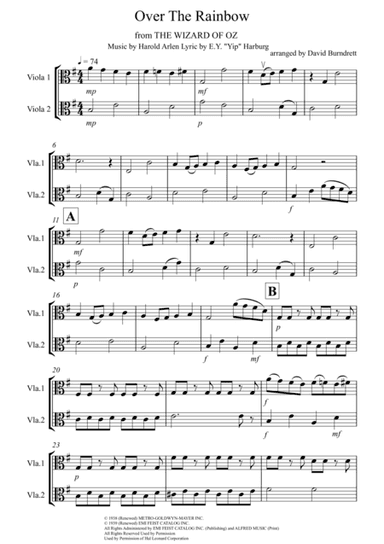 Over The Rainbow (from The Wizard Of Oz) (arr. David Burndrett)