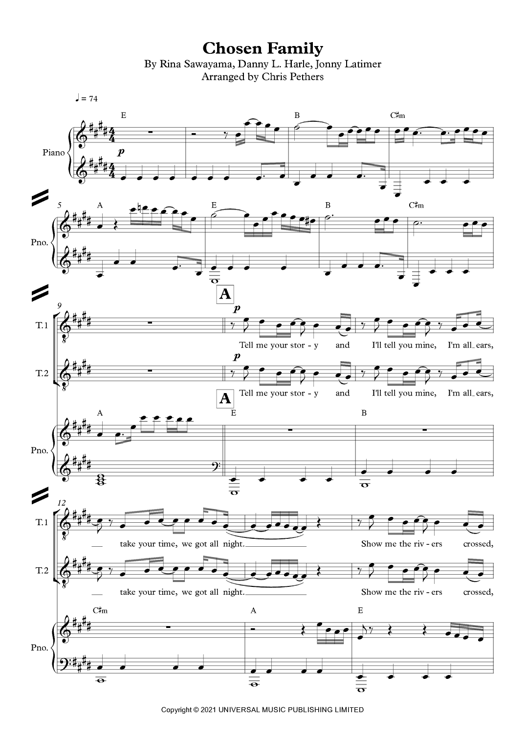 Chosen Family (with Elton John) (arr. Chris Pethers)