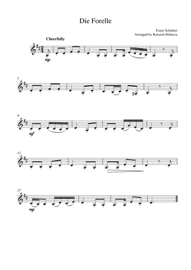Die Forelle (arr. Kaiserin Rebecca)