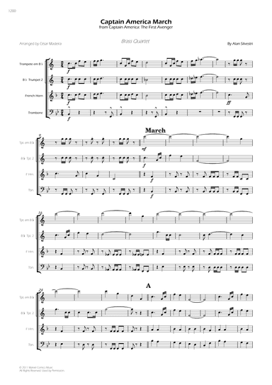 Captain America March - Score Only (arr. César Madeira)