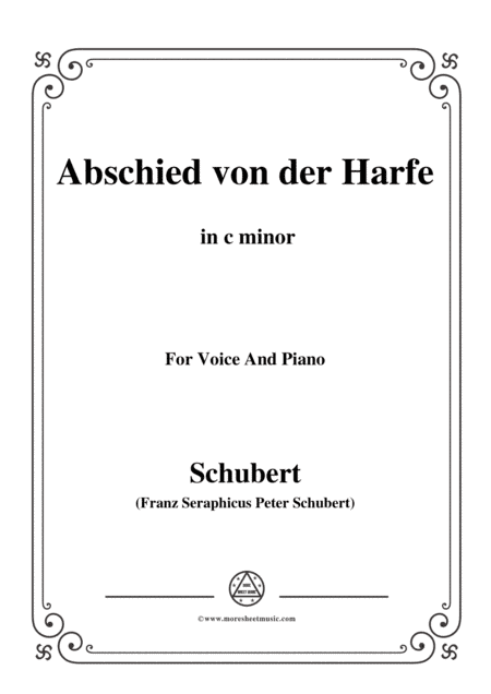 Schubert-Abschied von der Harfe,in c minor,for Voice&Piano (arr. MSM)