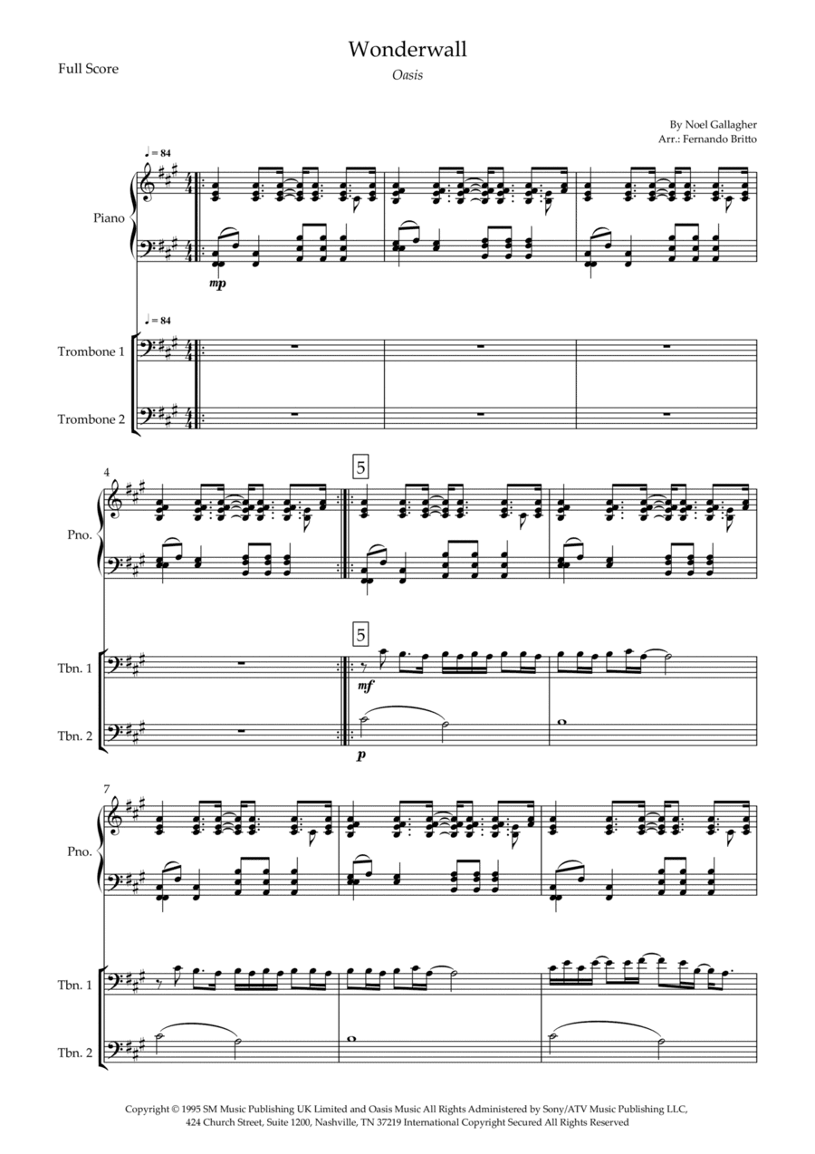 Wonderwall (arr. Fernando Britto)