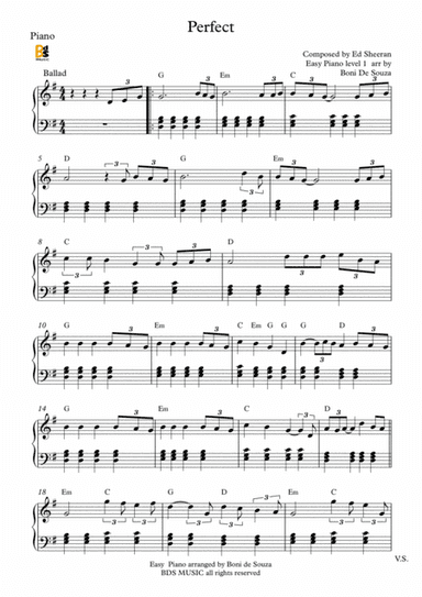 Perfect (arr. De Souza et Music LLP)