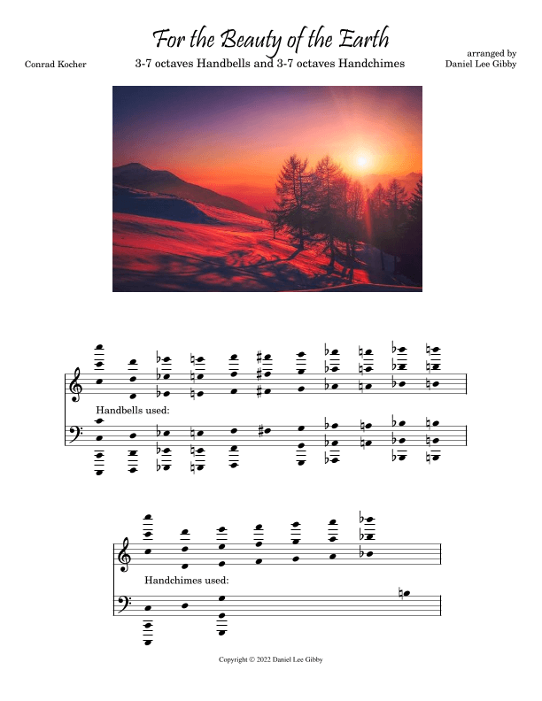 For the Beauty of the Earth (arr. Daniel Lee Gibby)