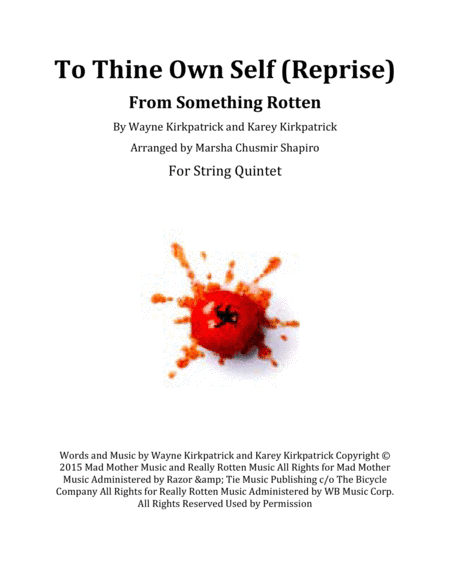 To Thine Own Self (reprise) (arr. Marsha Chusmir Shapiro)