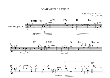 Somewhere In Time (arr. @Jhavilah)