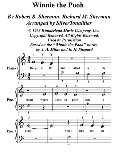 Winnie The Pooh (arr. SilverTonalities)