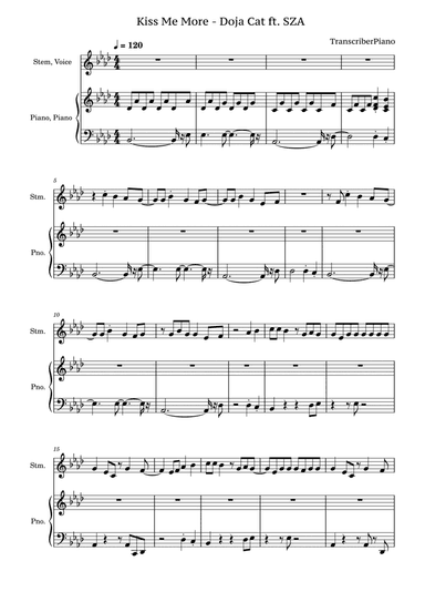 Kiss Me More (arr. TranscriberPiano)