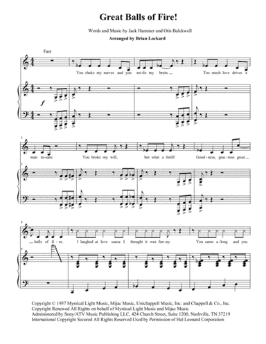 Great Balls Of Fire (arr. Brian Lockard)